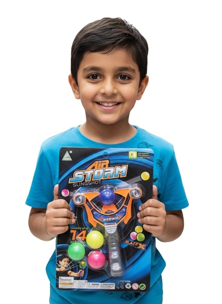 Premium Air Storm Power Slingshot Toy with Soft Foam Balls – High Speed Shooting Outdoor Game for Kids, Long Range Fun Action Toy - Image 2